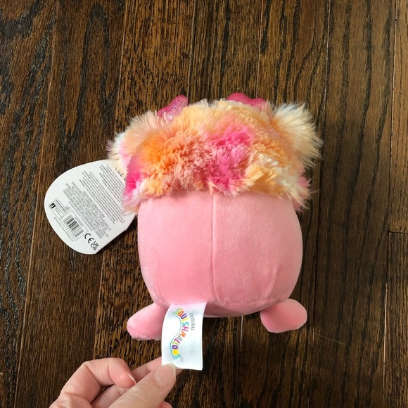 Squishmallows 6” Pink/Orange Tye-Die Caparinne the Big Foot - Valentine’s Day - Picture 3 of 8